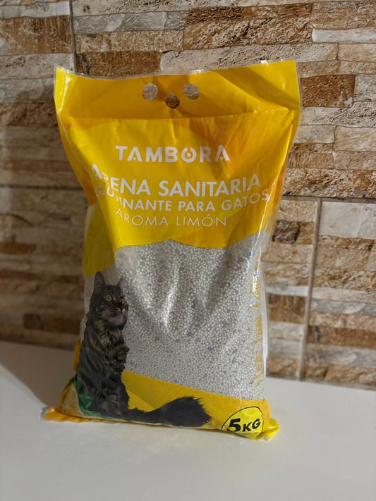 Arena para gatos tambora