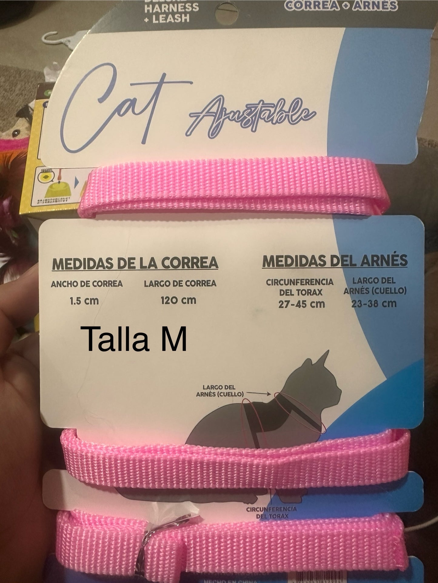 Pechera + correa para gato