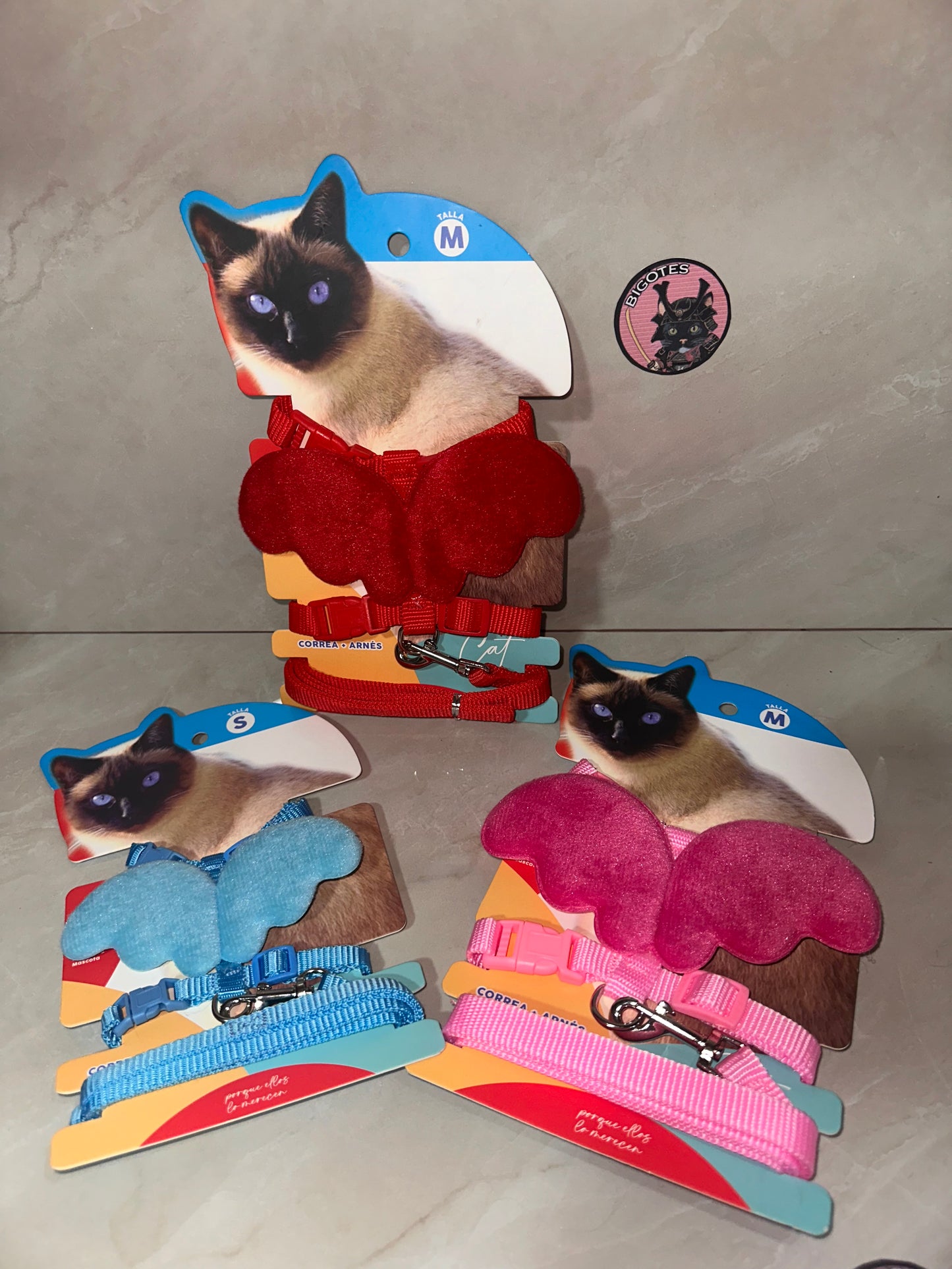 Pechera + correa para gato