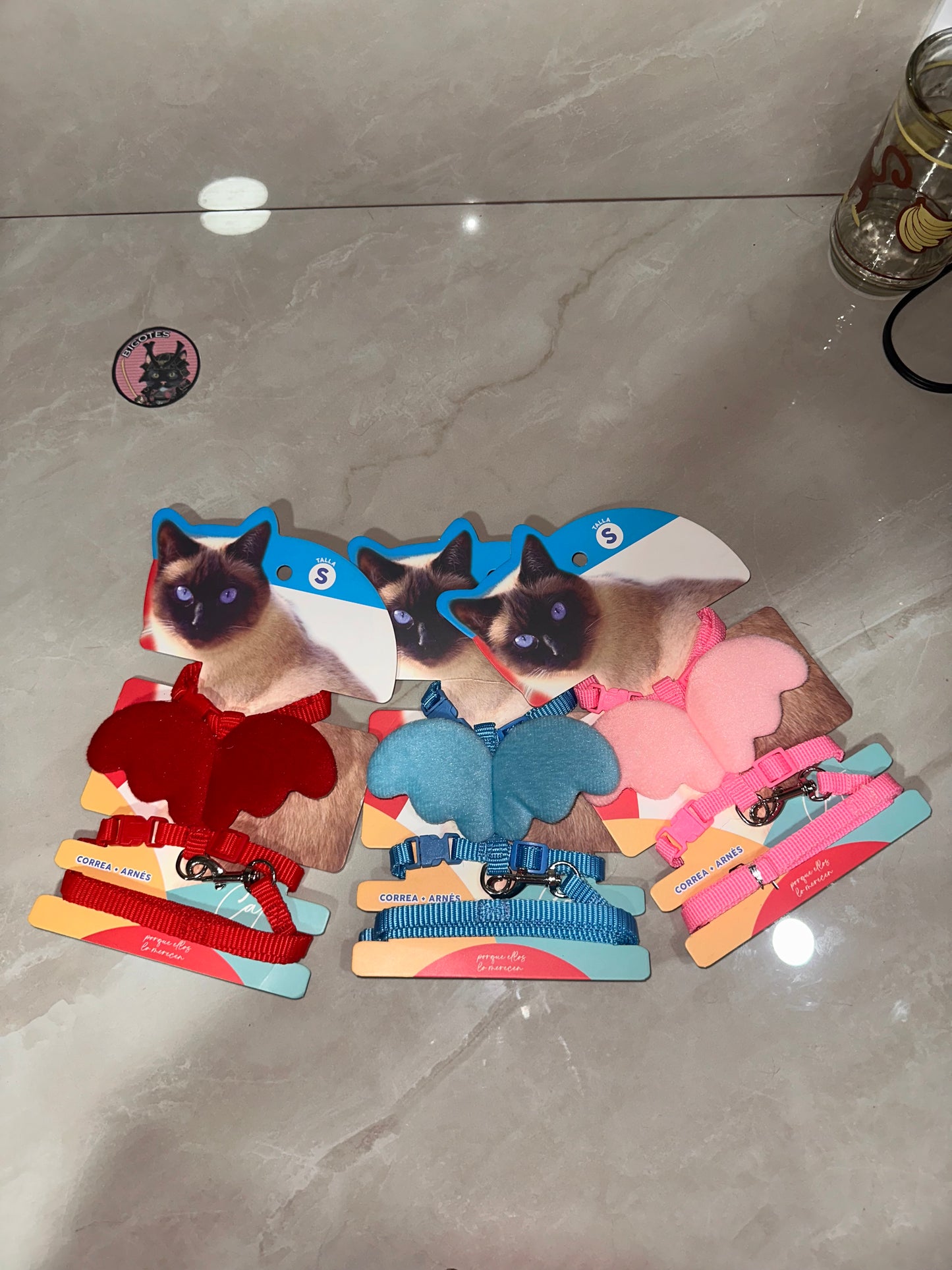 Pechera + correa para gato