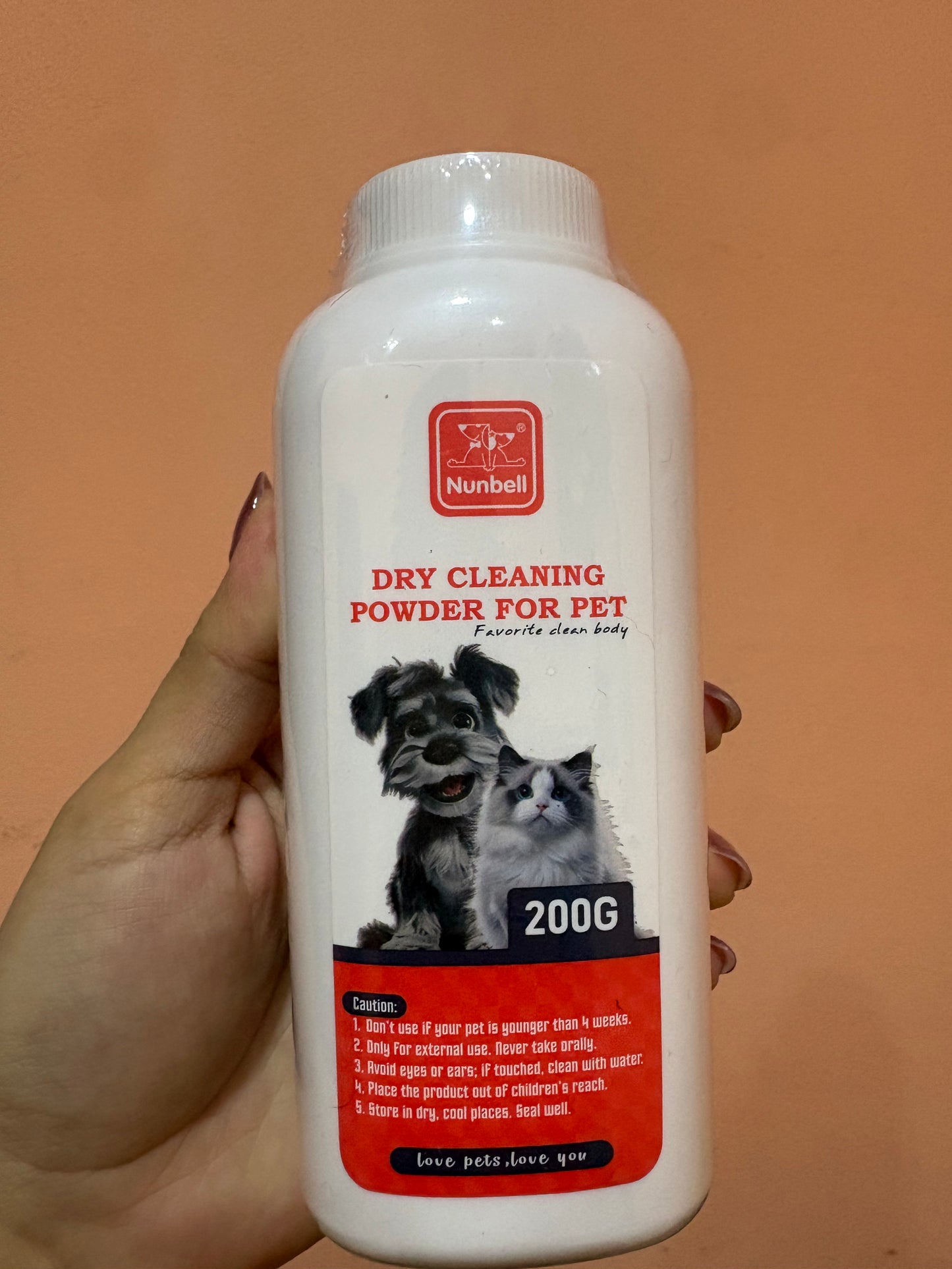 Talco limpiador para mascota