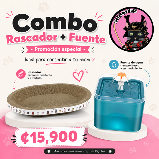 Combo fuente y rascador
