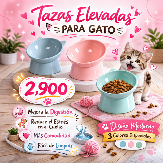 Tazas altas en forma de gato